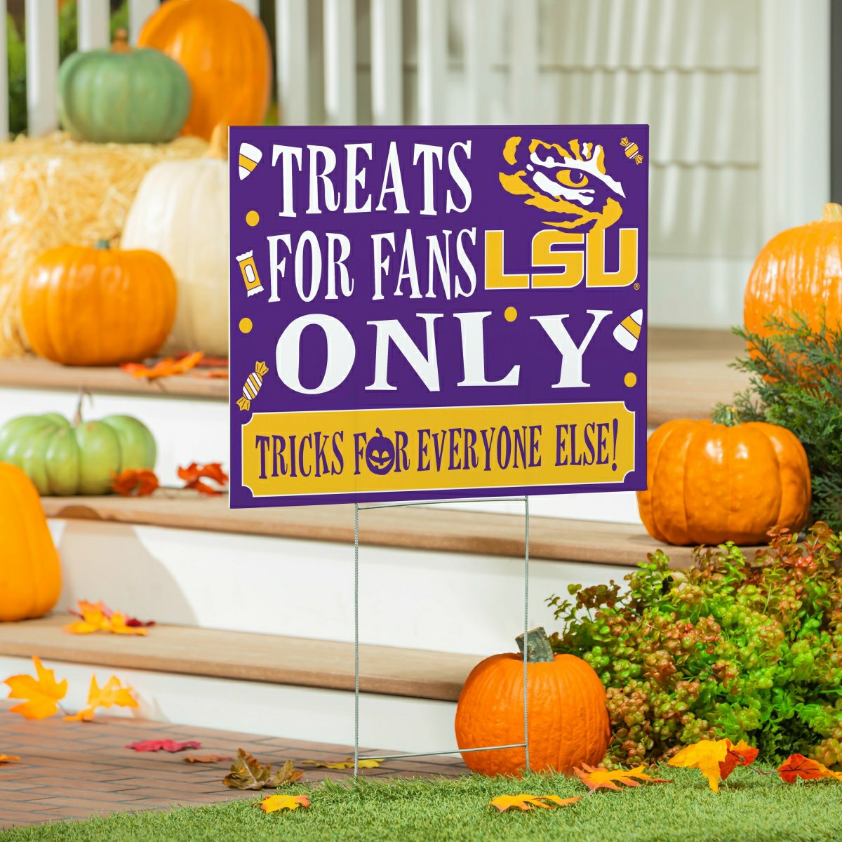Louisiana State University Yard Sign, Halloween Treats for Fans, Collegiate, Home