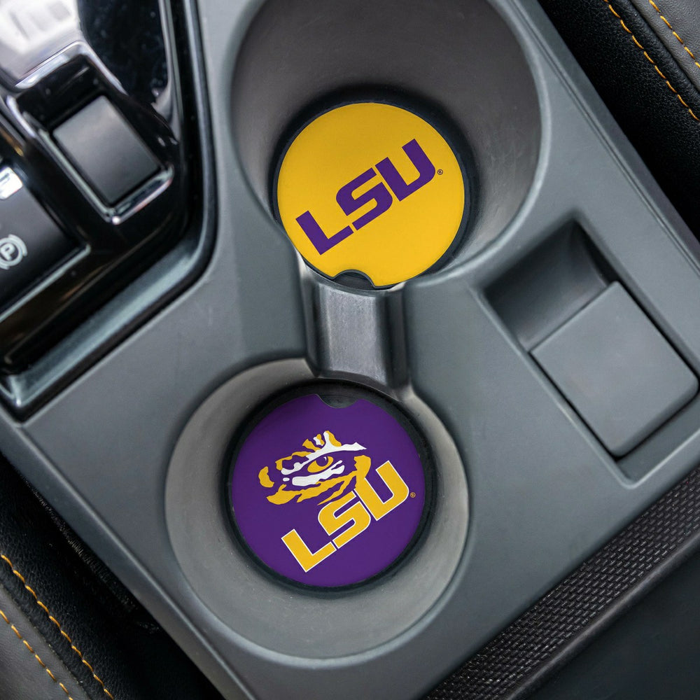 Louisiana State University Car Coaster Set, 2pc, Collegiate, Home