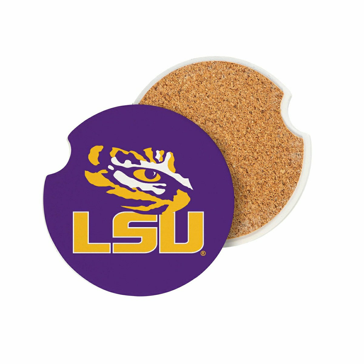 Louisiana State University Car Coaster Set, 2pc, Collegiate, Home