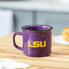 Louisiana State University Ceramic Camp Cup with Enamel Finish, 14oz, Collegiate, Home