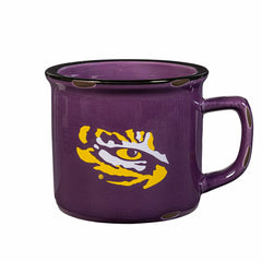 Louisiana State University Ceramic Camp Cup with Enamel Finish, 14oz, Collegiate, Home