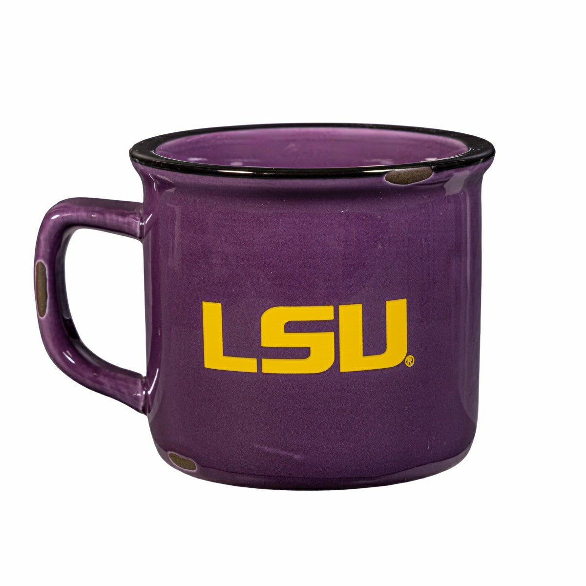 Louisiana State University Ceramic Camp Cup with Enamel Finish, 14oz, Collegiate, Home