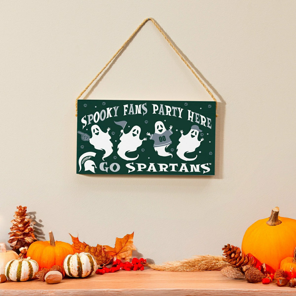 Michigan State University Halloween Wood Wall Sign, 6x11, Collegiate, Home