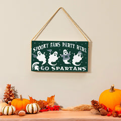 Michigan State University Halloween Wood Wall Sign, 6x11, Collegiate, Home