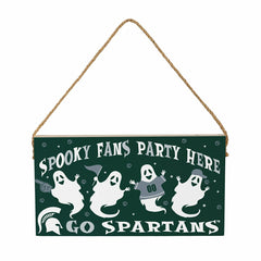 Michigan State University Halloween Wood Wall Sign, 6x11, Collegiate, Home