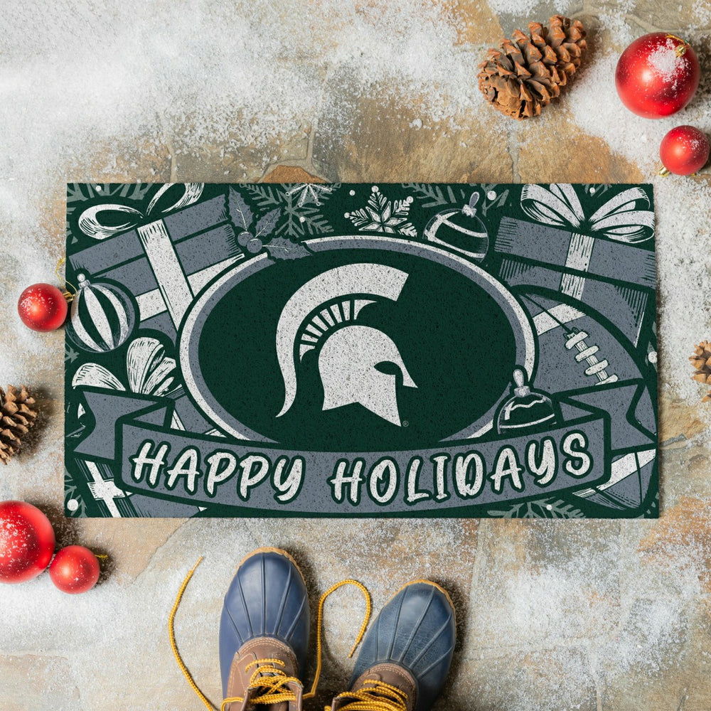 Michigan State University Holiday PVC Mat, 28"x16", Collegiate