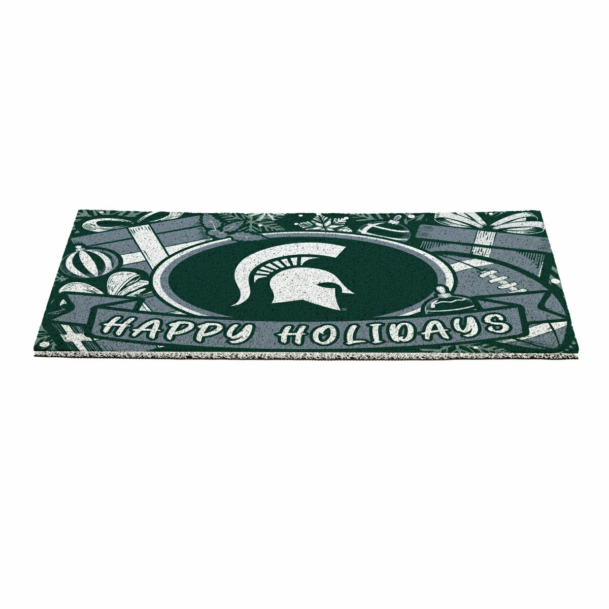 Michigan State University Holiday PVC Mat, 28"x16", Collegiate