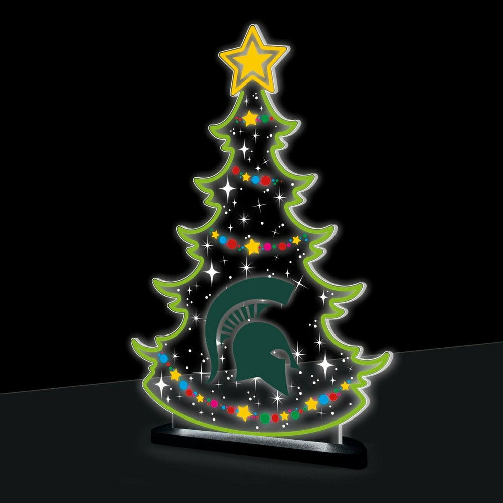 Michigan State University College Holiday Tree Desklite LED Decor, Collegiate, Home
