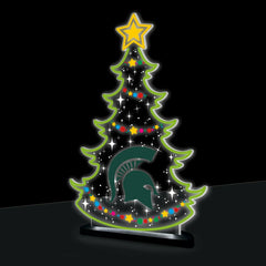 Michigan State University College Holiday Tree Desklite LED Decor, Collegiate, Home