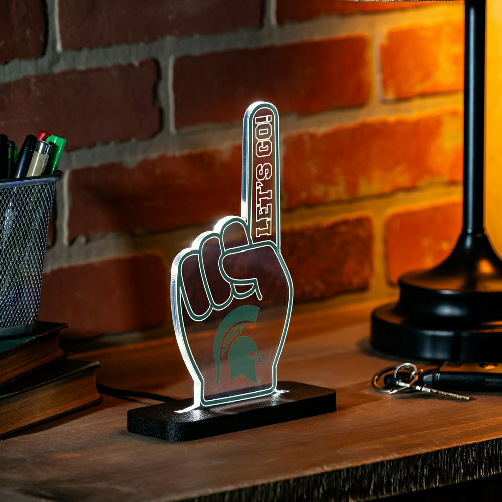 Michigan State University College Foam Finger Desklite LED Decor, Collegiate, Home