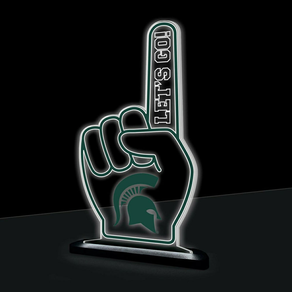 Michigan State University College Foam Finger Desklite LED Decor, Collegiate, Home