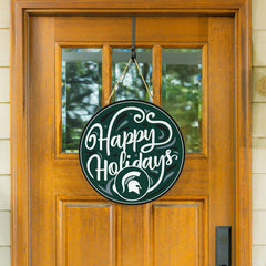 Michigan State University Holiday Round Door Décor with Hanging Rope, , Collegiate, Home