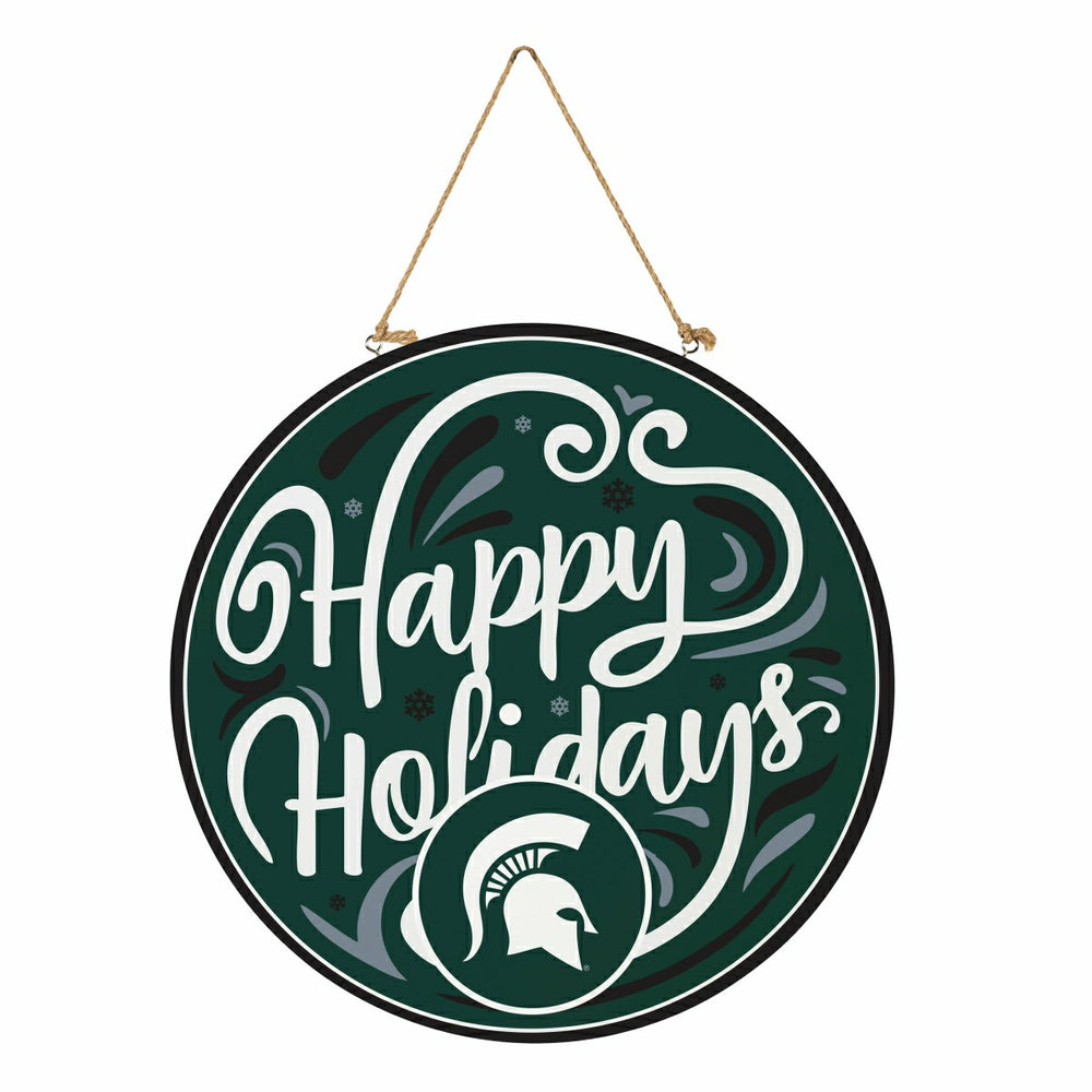 Michigan State University Holiday Round Door Décor with Hanging Rope, , Collegiate, Home