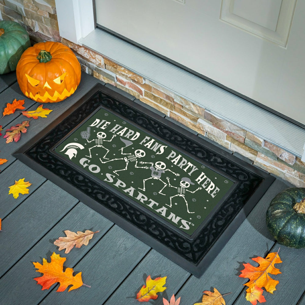 Michigan State University Flocked Coir Halloween Sassafras Switch Mat,, Collegiate