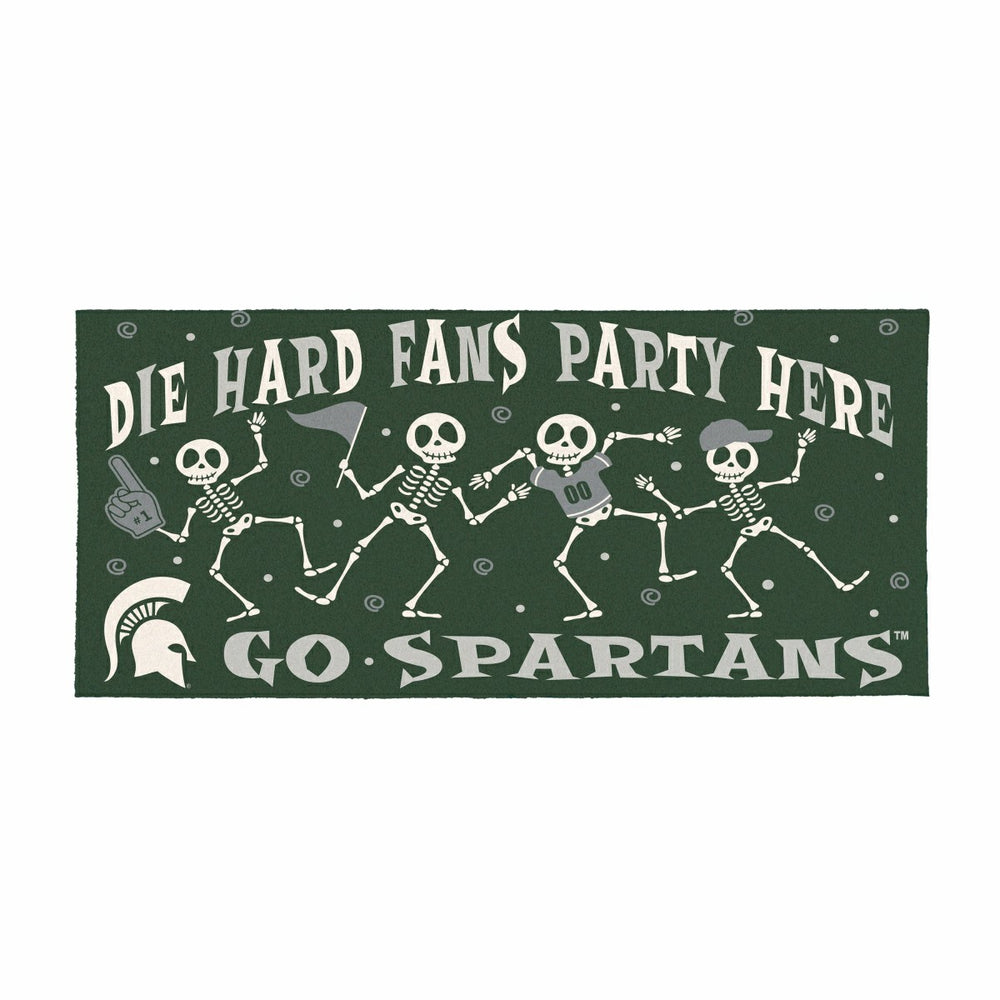 Michigan State University Flocked Coir Halloween Sassafras Switch Mat,, Collegiate