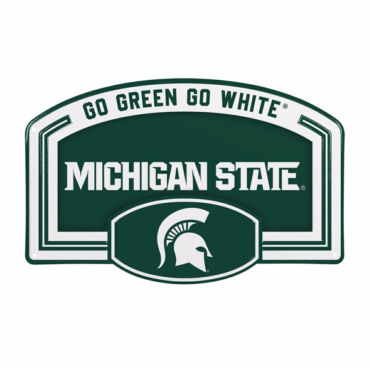 Michigan State University USA Embossed Steel Wall Sign, 11" x 17", Collegiate, Home
