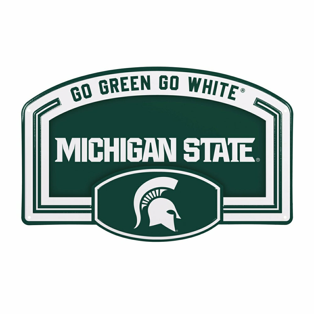 Michigan State University USA Embossed Steel Wall Sign, 11" x 17", Collegiate, Home