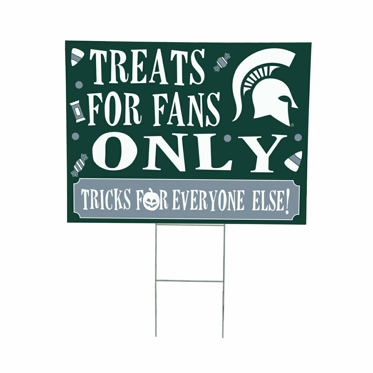 Michigan State University Yard Sign, Halloween Treats for Fans, Collegiate, Home