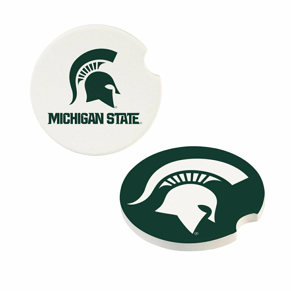 Michigan State University Car Coaster Set, 2pc, Collegiate, Home