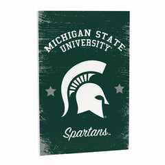 Michigan State University Wood Wall Sign, 16x24, Collegiate, Home