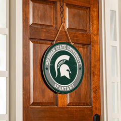 Michigan State University Round Door Décor with Hanging Rope, 18x18, Collegiate, Home