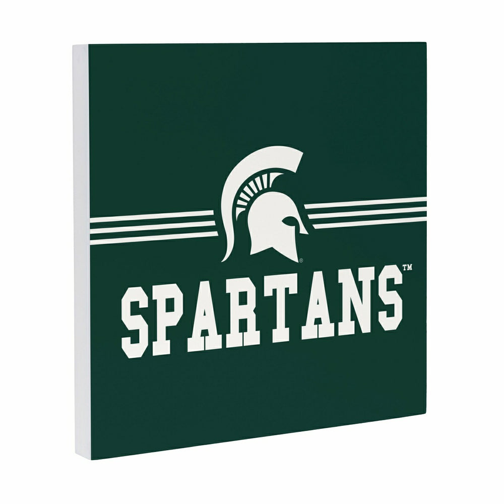 Michigan State University Wood Wall Sign, 12x12, Collegiate, Home
