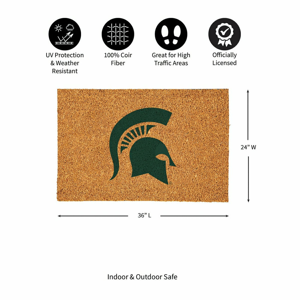 Michigan State University Large Full Color Coir Mat, 36"x24", Collegiate