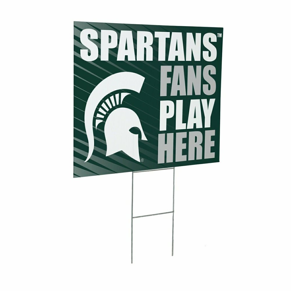 Michigan State University Coroplast Yard Sign "Fans Play Here", Collegiate, Home