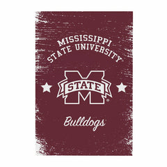 Mississippi State University Wood Wall Sign, 16x24, Collegiate, Home
