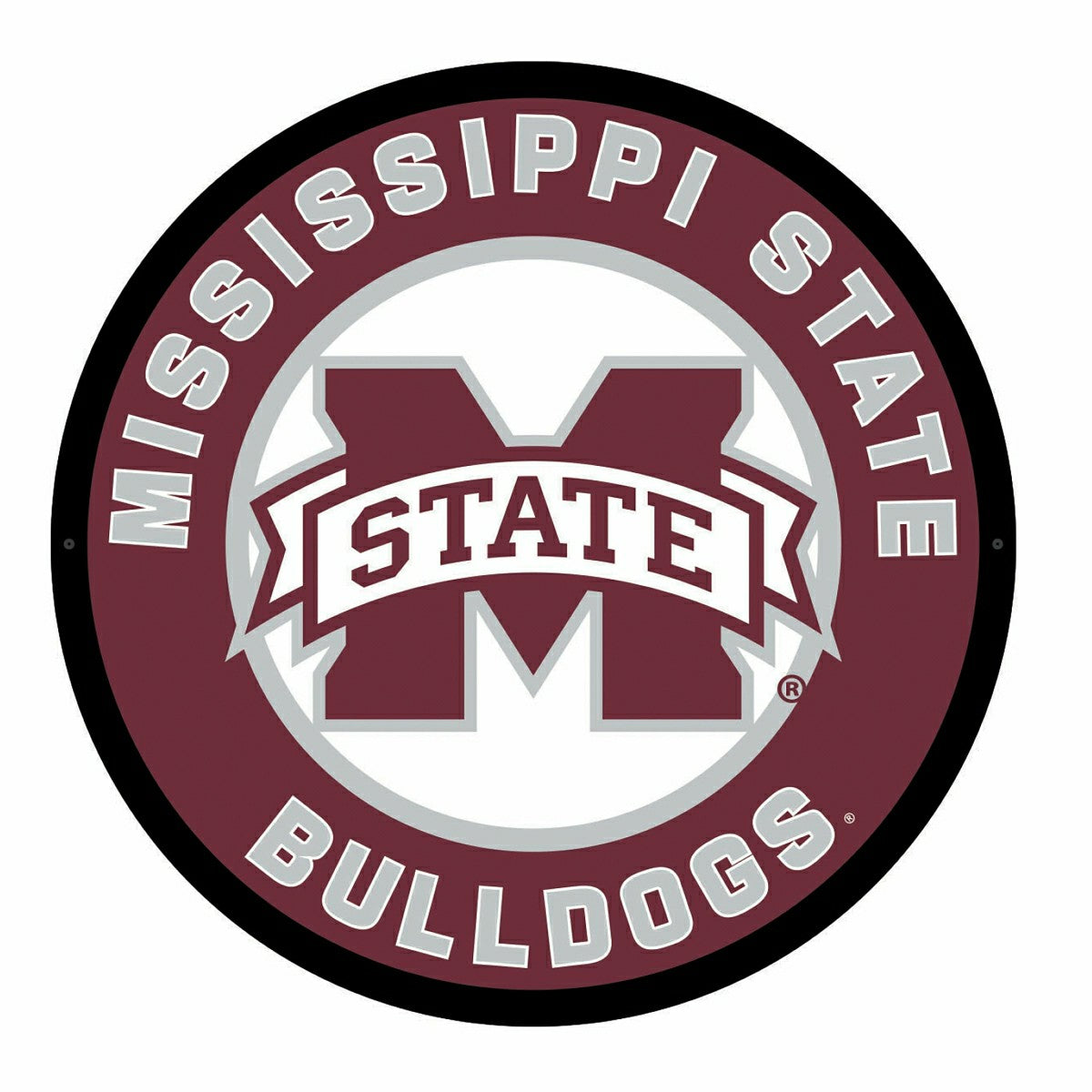 LED Wall Decor, Round, Mississippi State University, Collegiate, Home