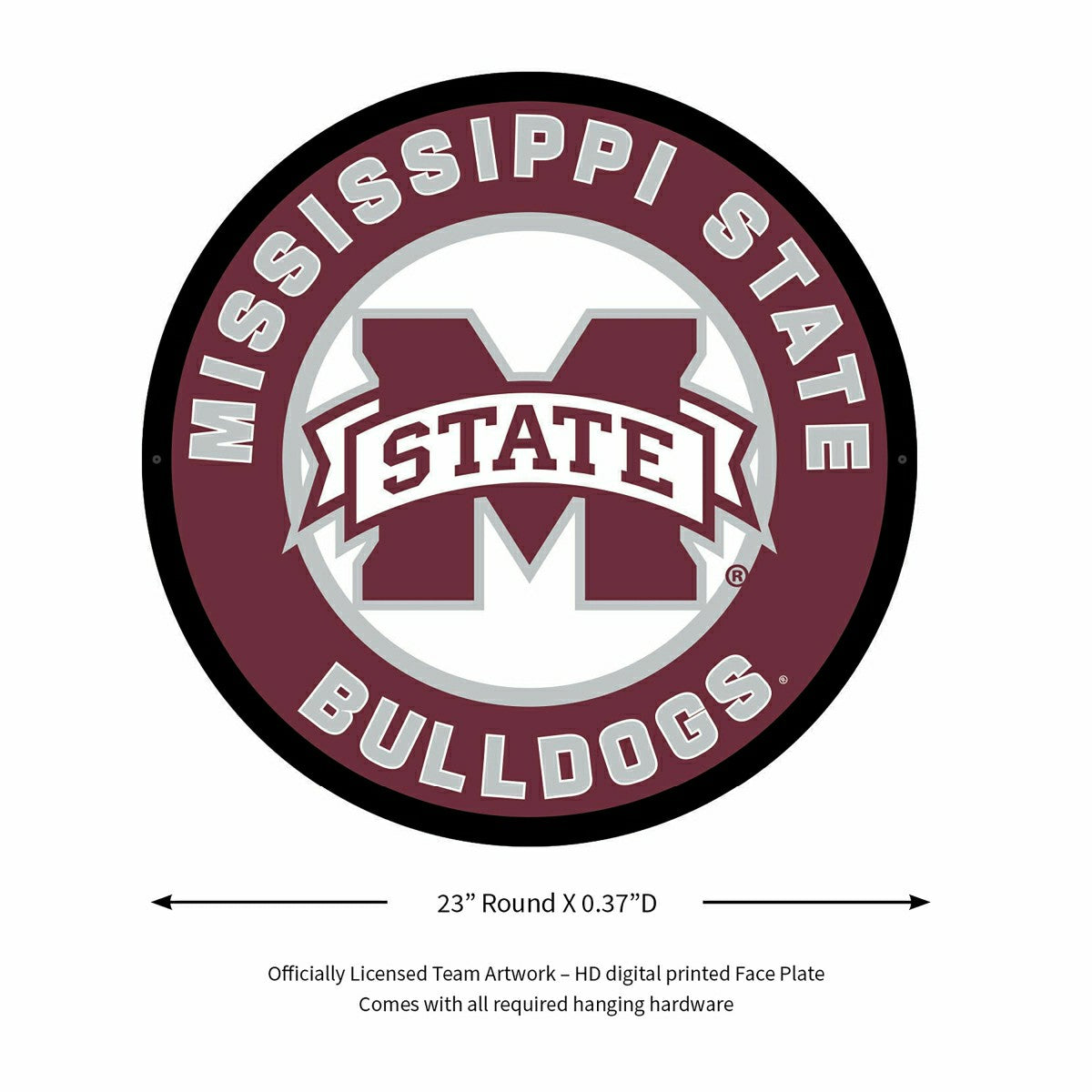 LED Wall Decor, Round, Mississippi State University, Collegiate, Home