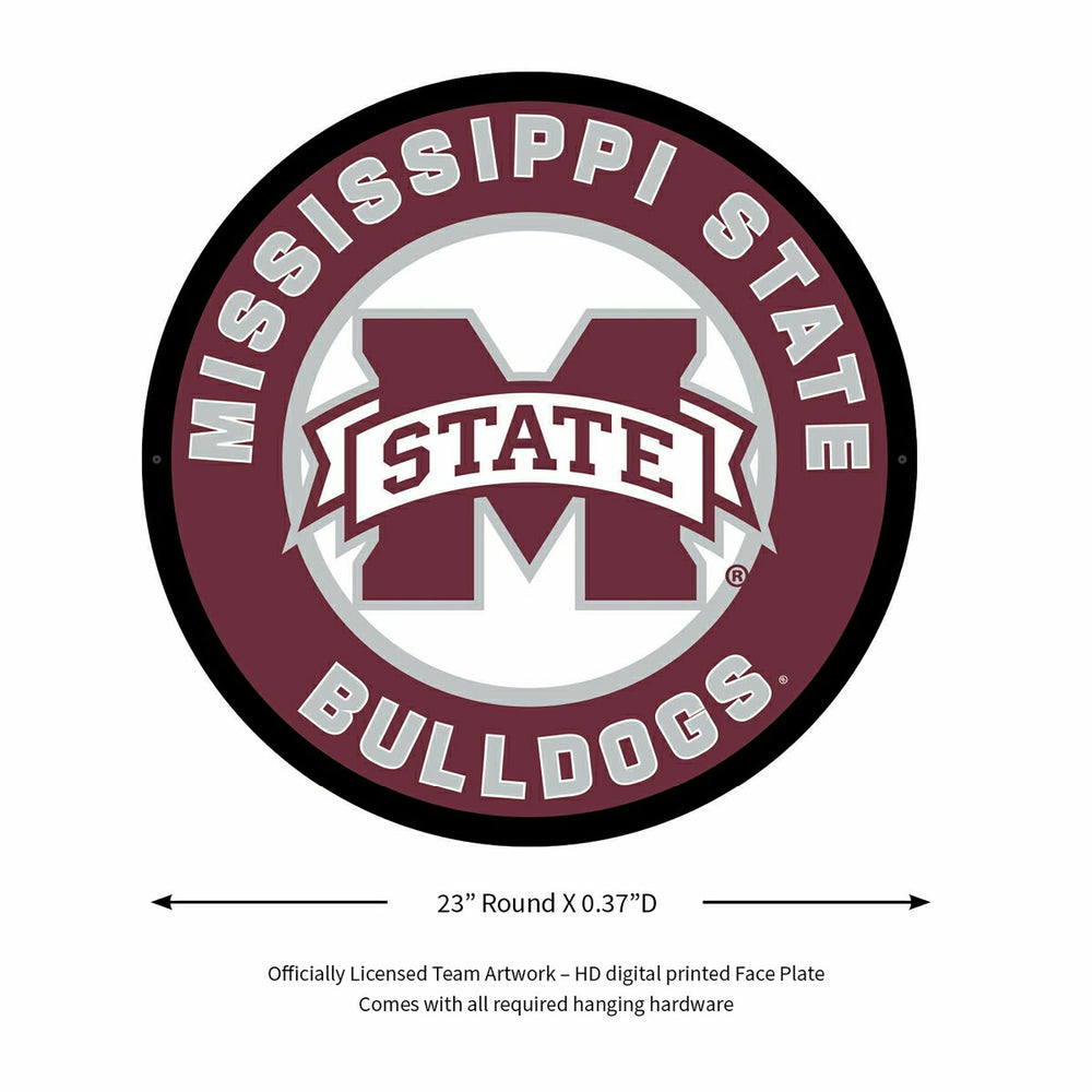 LED Wall Decor, Round, Mississippi State University, Collegiate, Home