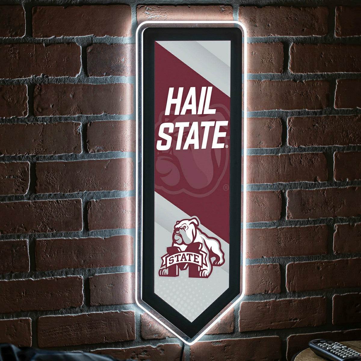 LED Wall Decor, Pennant, Mississippi State University, Collegiate, Home