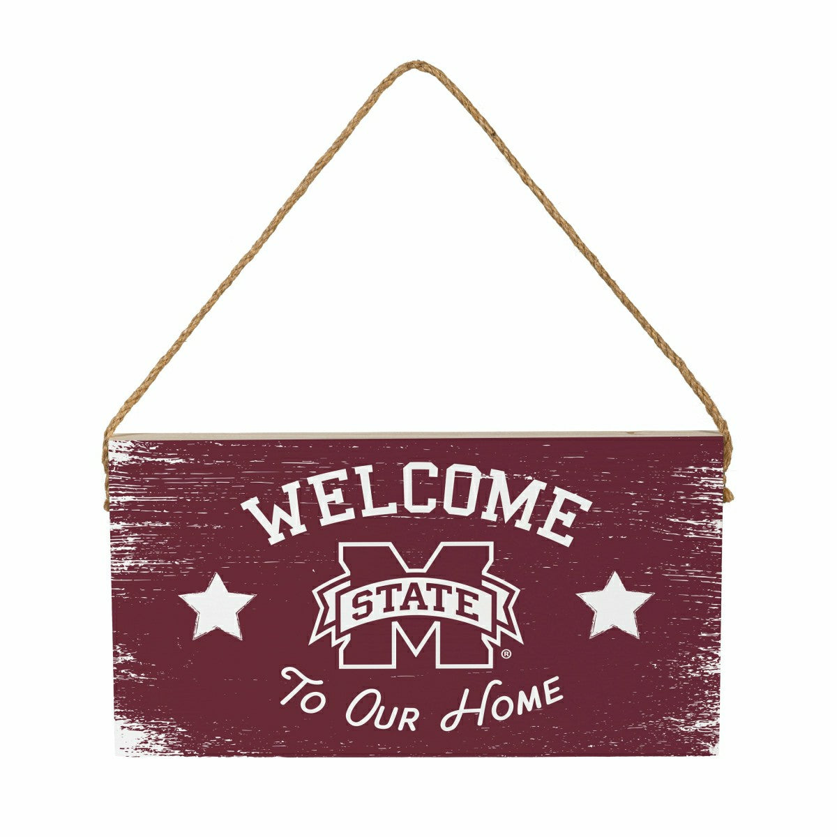 Mississippi State University Wood Wall Sign, 6x11, Collegiate, Home