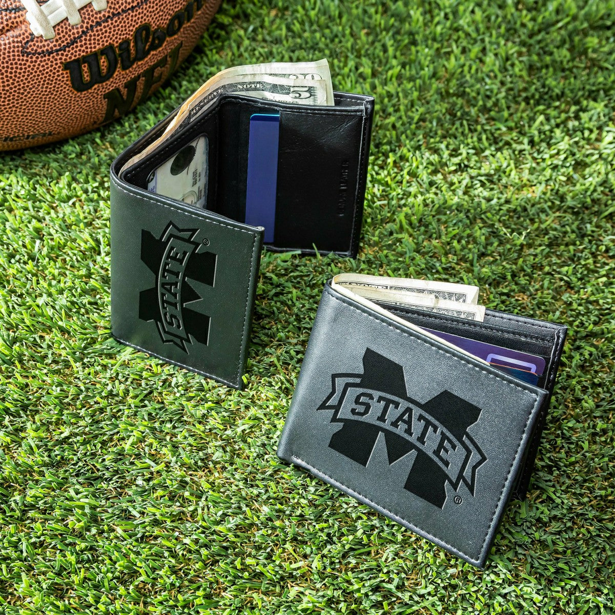 Mississippi State University, Bi-Fold and Tri-Fold Wallet Gift Set, Bl, Collegiate, Home