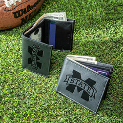 Mississippi State University, Bi-Fold and Tri-Fold Wallet Gift Set, Bl, Collegiate, Home