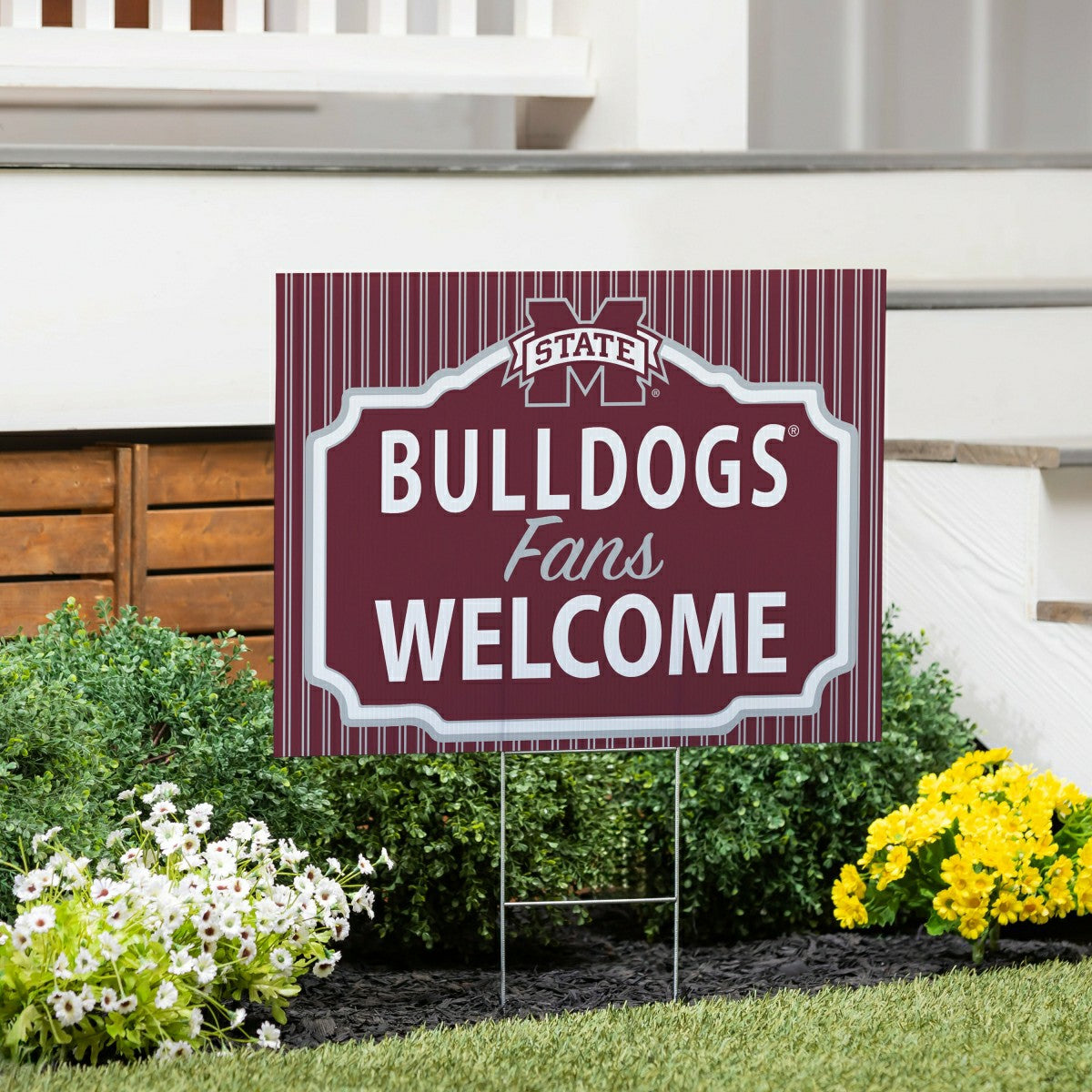 Mississippi State University Coroplast Yard Sign, "Fans Welcome", Collegiate, Home