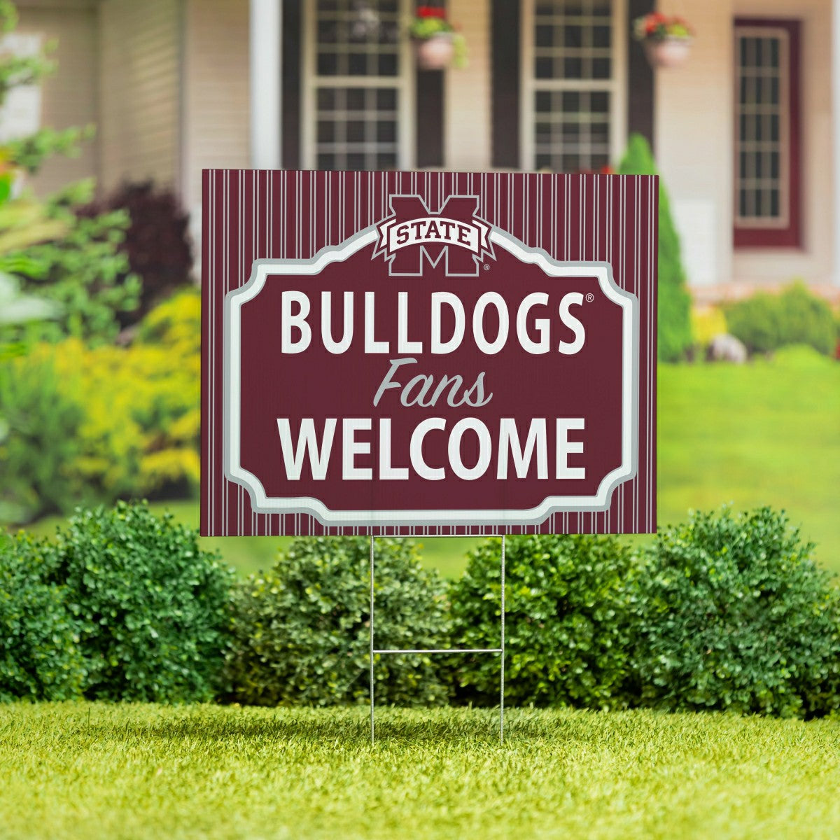 Mississippi State University Coroplast Yard Sign, "Fans Welcome", Collegiate, Home