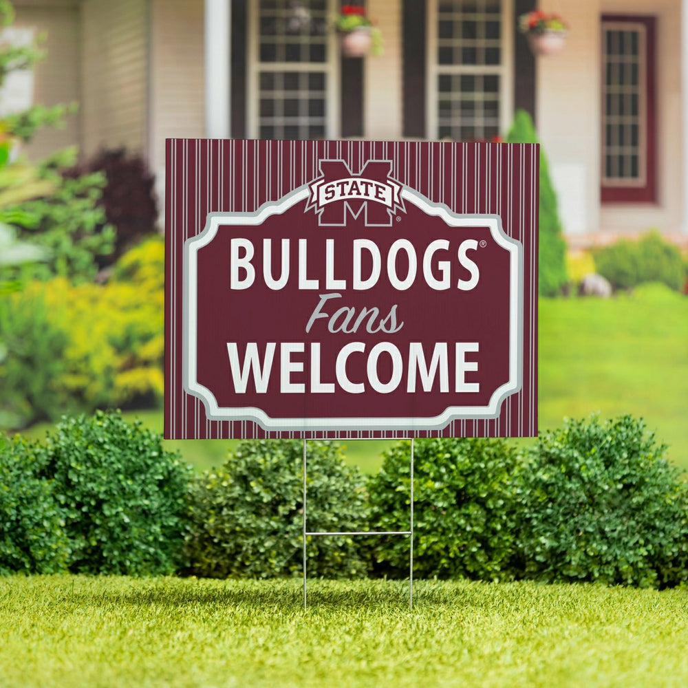 Mississippi State University Coroplast Yard Sign, "Fans Welcome", Collegiate, Home