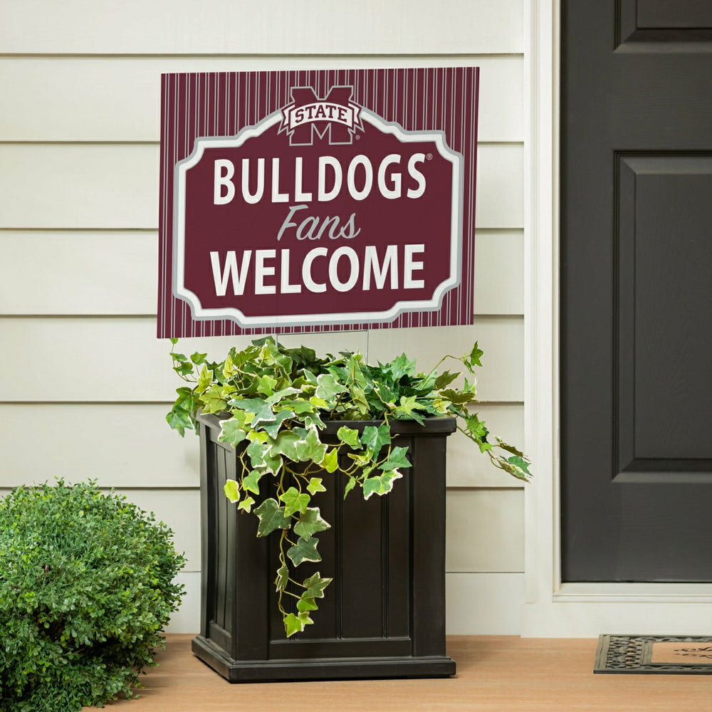 Mississippi State University Coroplast Yard Sign, "Fans Welcome", Collegiate, Home