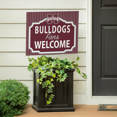 Mississippi State University Coroplast Yard Sign, "Fans Welcome", Collegiate, Home