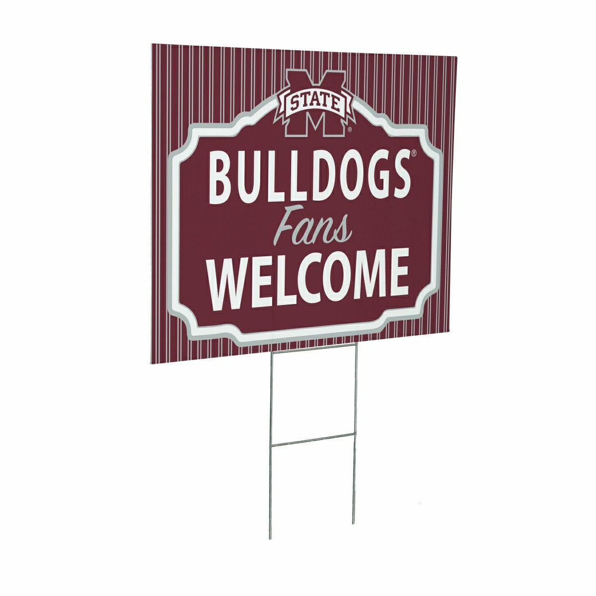 Mississippi State University Coroplast Yard Sign, "Fans Welcome", Collegiate, Home