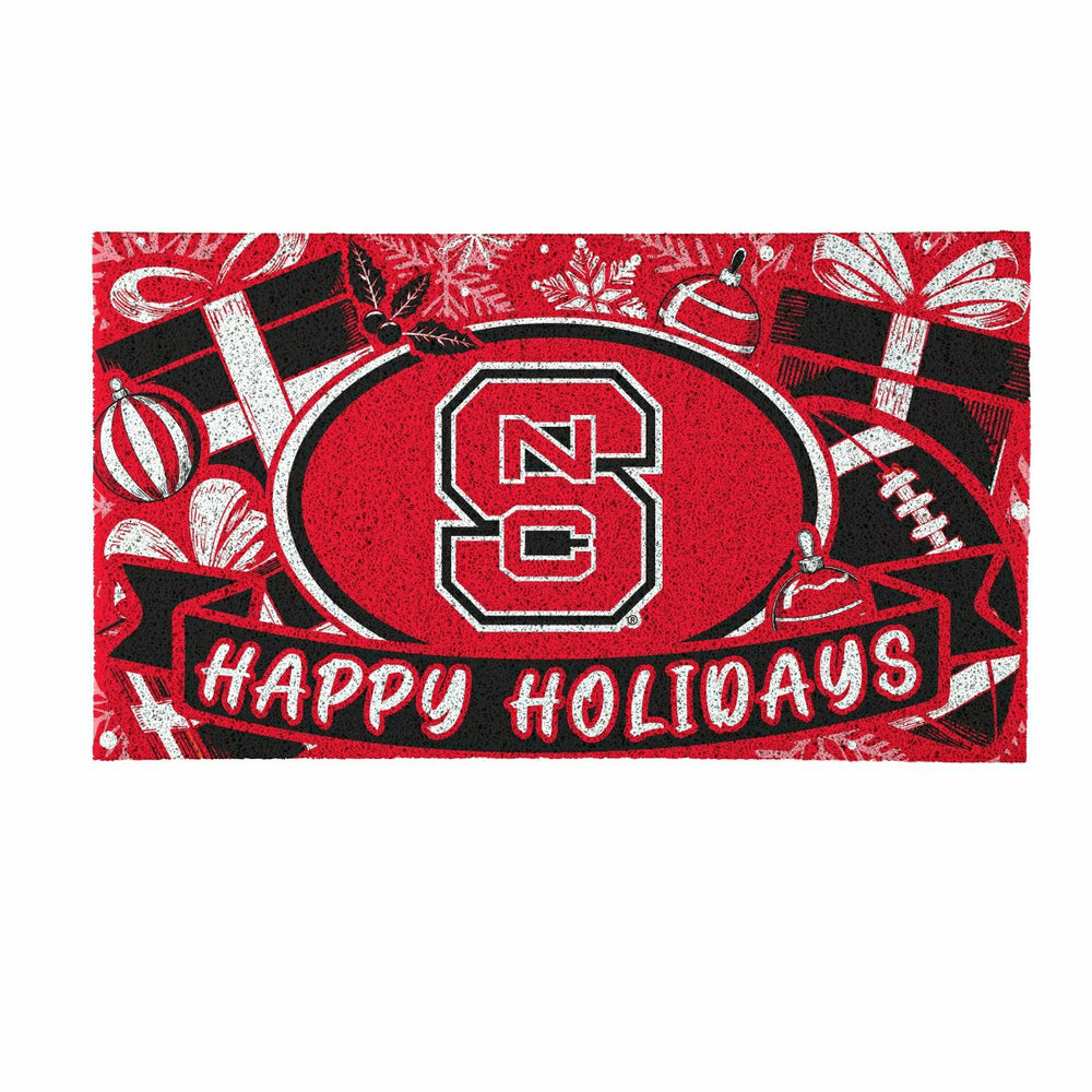 North Carolina State University Holiday PVC Mat, 28"x16", Collegiate