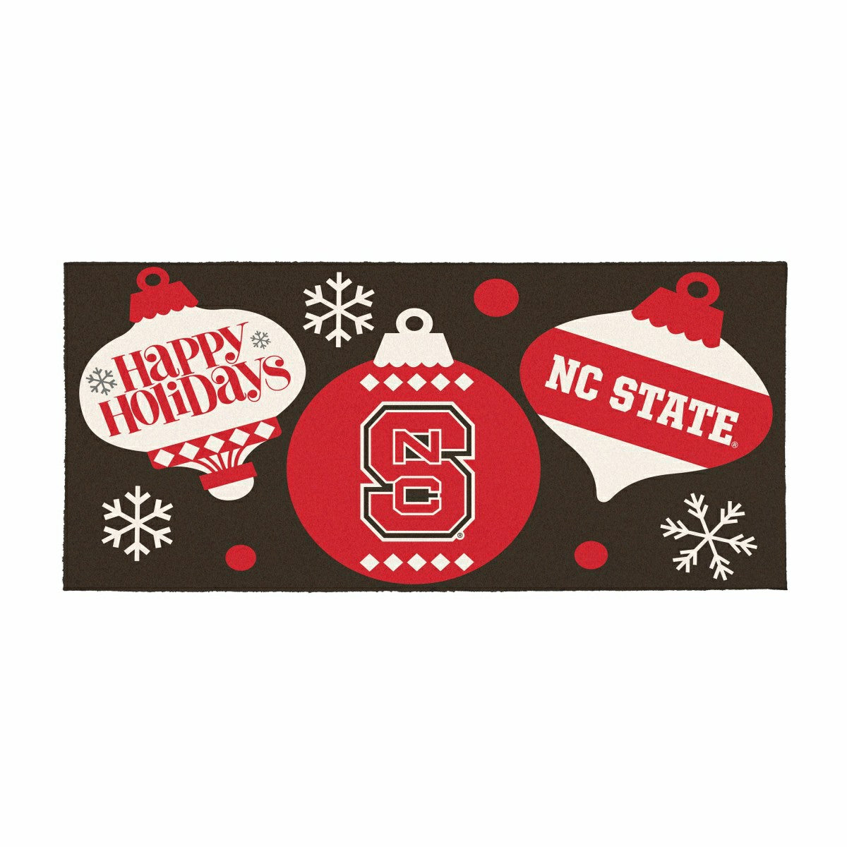 North Carolina State University Holiday Flocked Coir Sassafras Switch , Collegiate