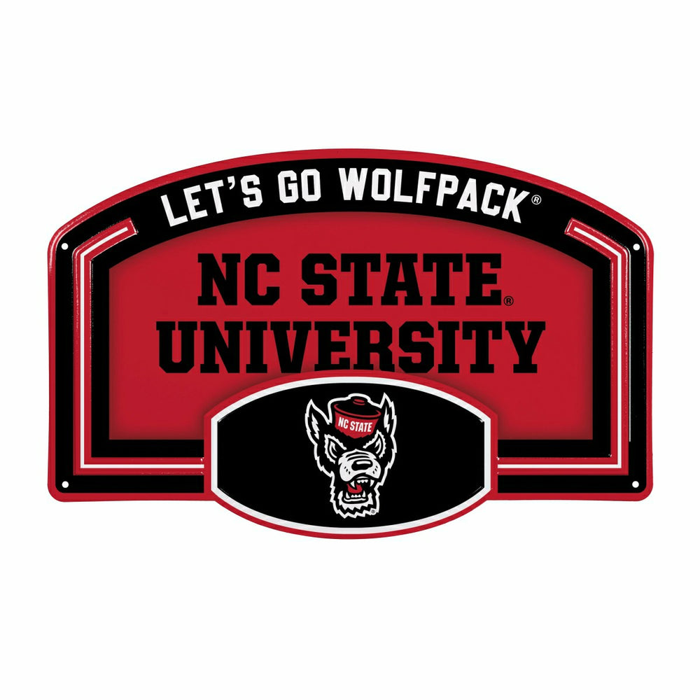 North Carolina State University USA Embossed Steel Wall Sign, 11" x 17, Collegiate, Home
