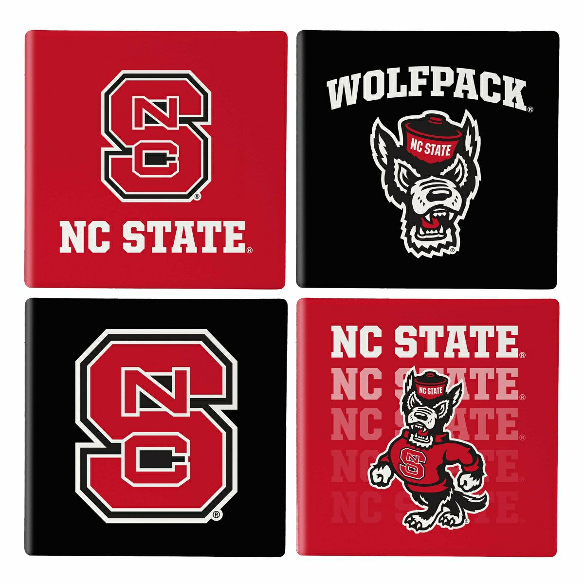 North Carolina State University Coasters and Caddy Set, Collegiate, Home