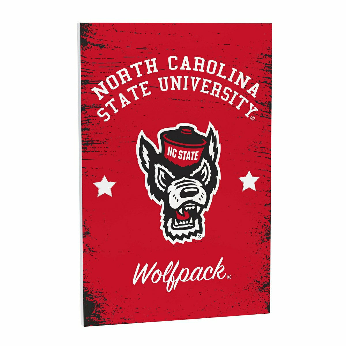 North Carolina State University Wood Wall Sign, 16x24, Collegiate, Home