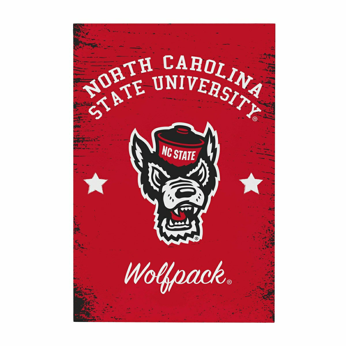 North Carolina State University Wood Wall Sign, 16x24, Collegiate, Home