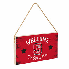 North Carolina State University Wood Wall Sign, 6x11, Collegiate, Home