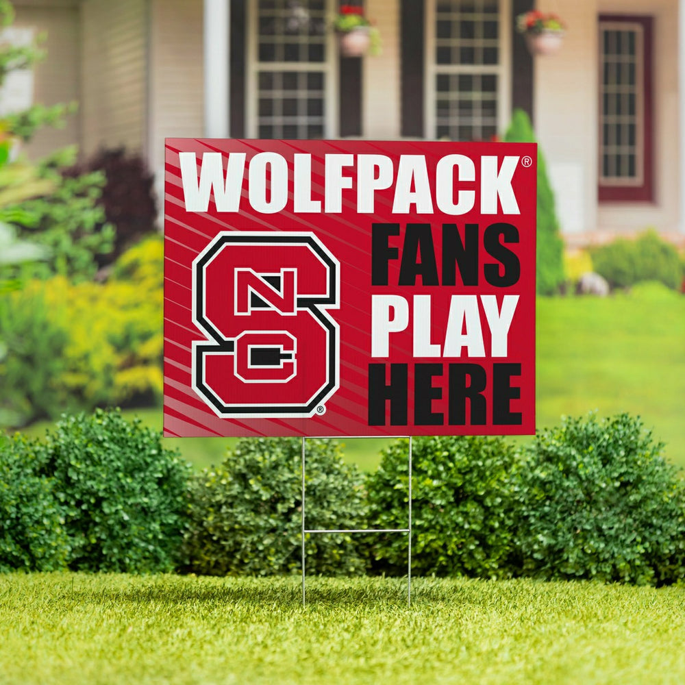 North Carolina State University Coroplast Yard Sign "Fans Play Here", Collegiate, Home